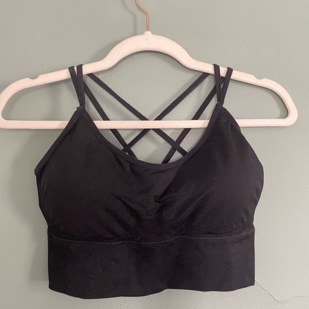Black Strappy Women's Bralette